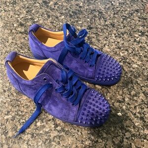 Christian Louboutin Vibrant Purple Studded Sneakers